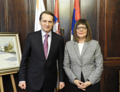 16 April 2018 The National Assembly Speaker and the Head of the Foreign Intelligence Service of the Russian Federation